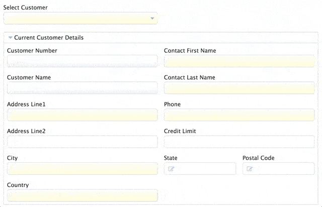 Purchase order form connected to a SQL database