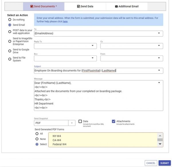 Send PDFs by email