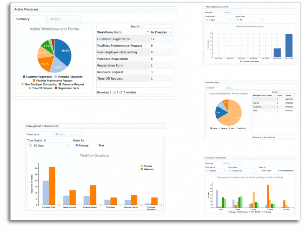 In-depth reports from frevvo