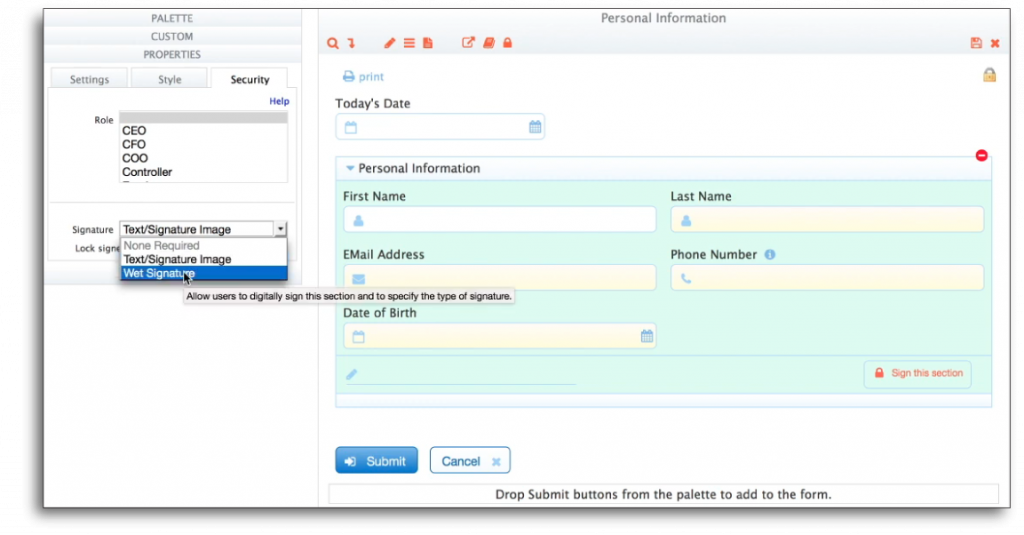 Combining Wet and Digital Signatures