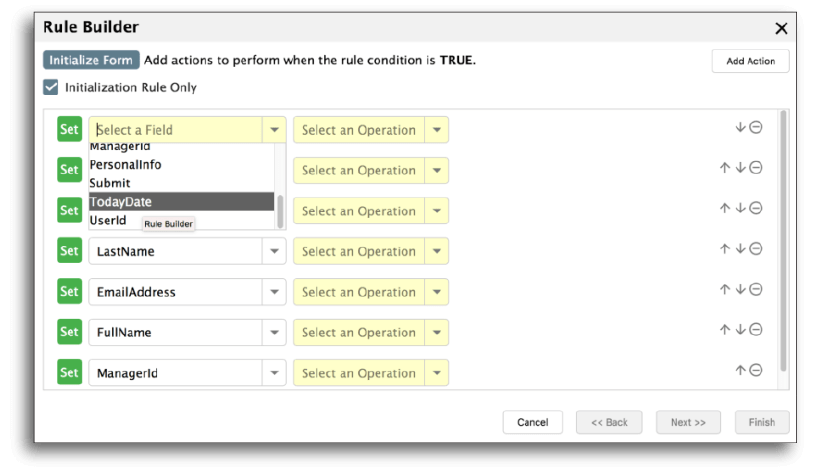Rule Builder in frevvo