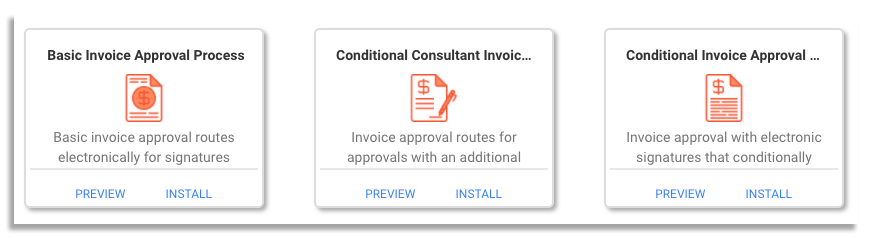 invoice approval templates on frevvo