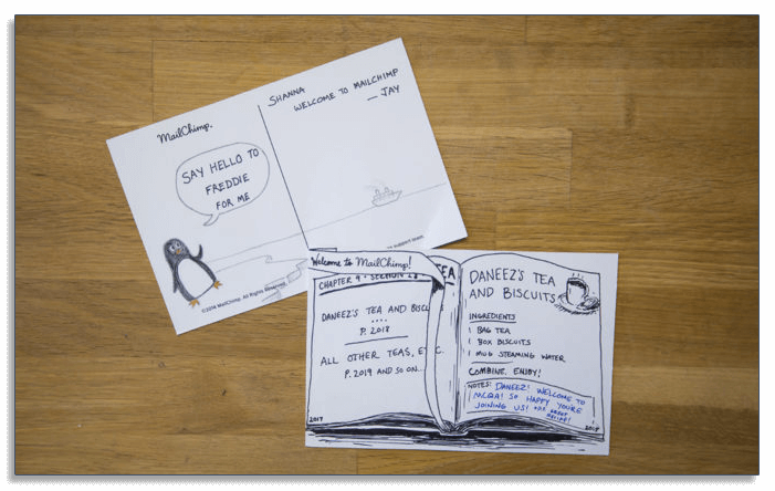 mailchimp employee onboarding process example welcome