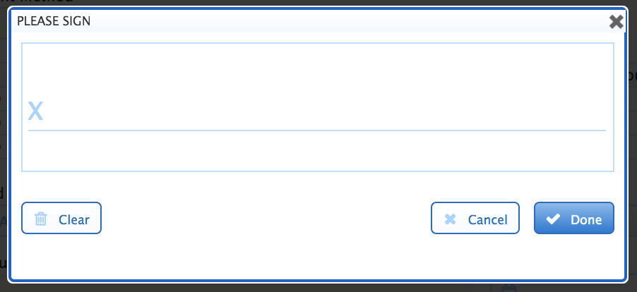 Electronic signature field