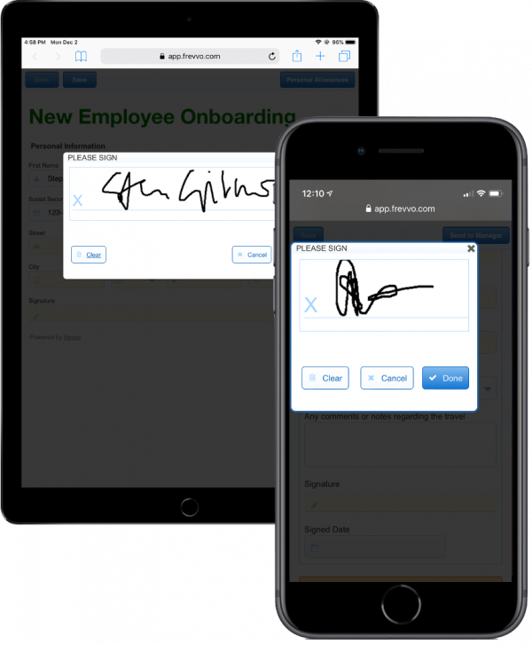 Electronic Signature on mobile
