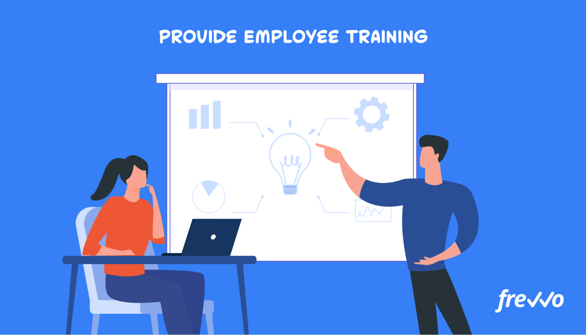 Employee receiving training on new workflows