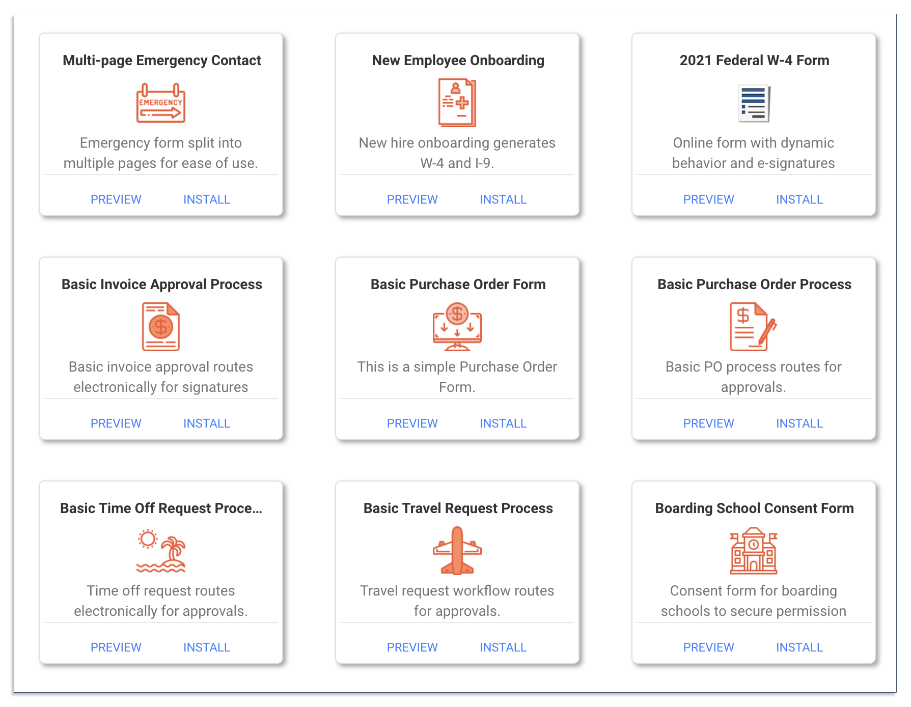 frevvo workflow templates