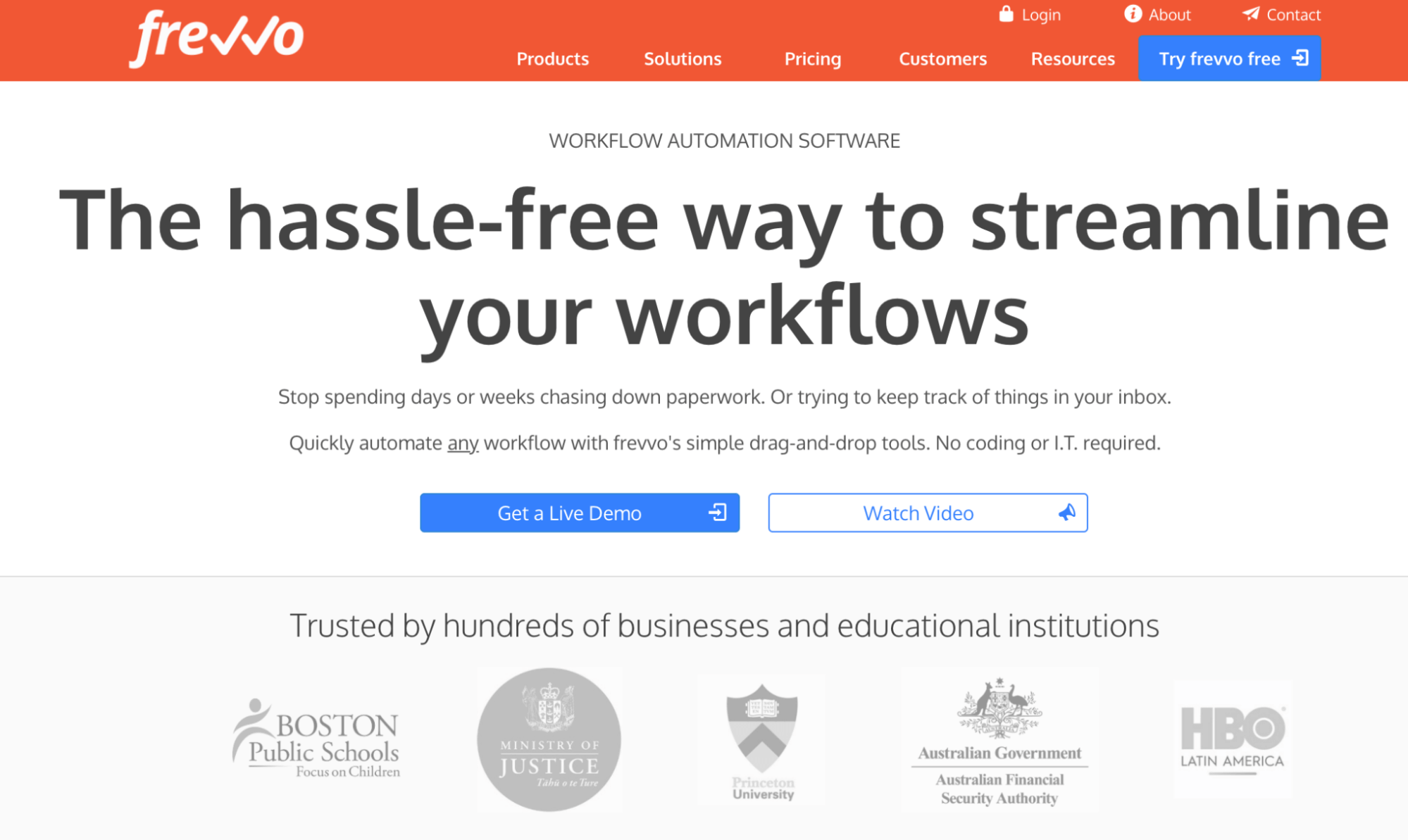 frevvo homepage
