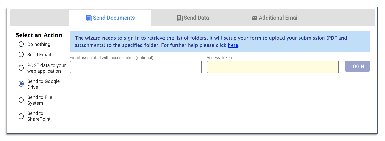 Routing onboarding forms to Google Drive
