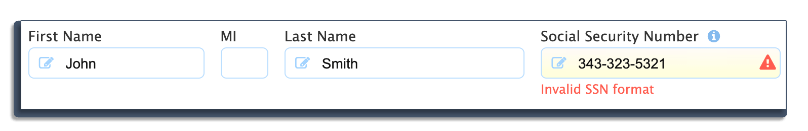Validating form submission data to eliminate errors