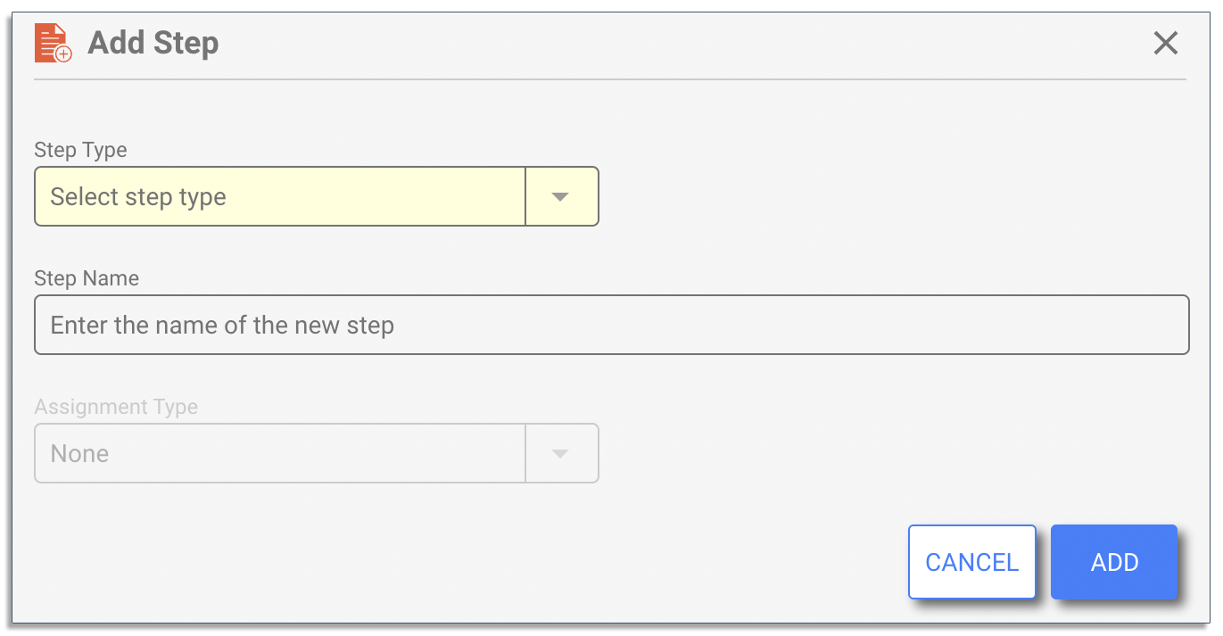 Adding a step to a workflow