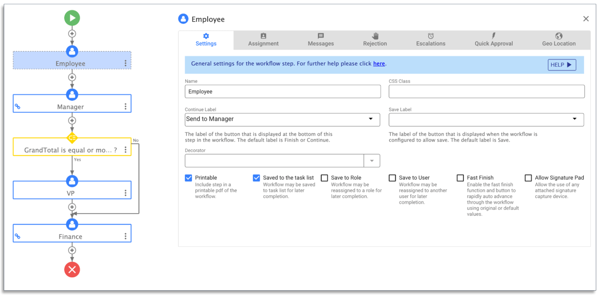 Creating workflows with a low-code/no-code platform