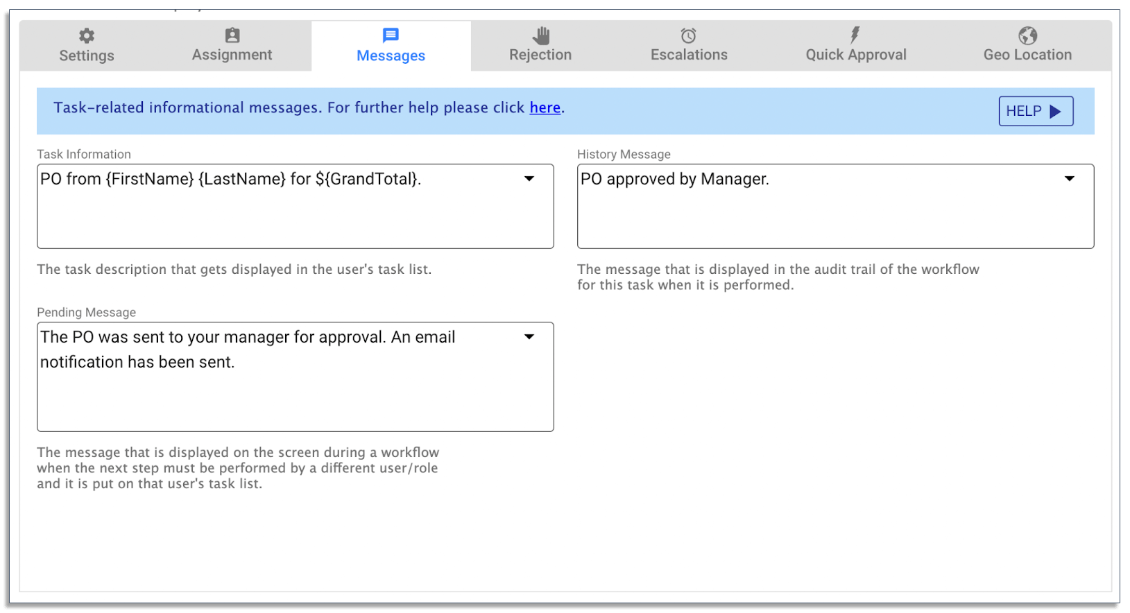Setting up notifications in frevvo
