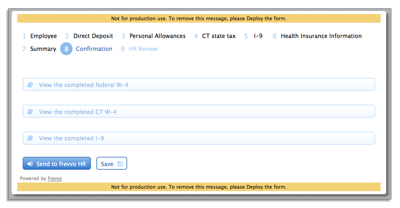 confirmation during testing