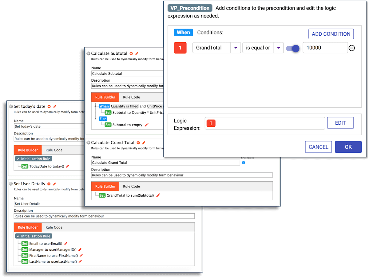 Use frevvo’s Visual Rule Builder to Add Business Logic Where Needed