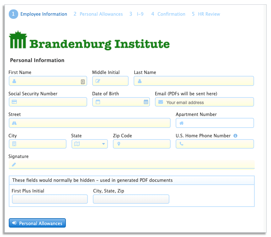 onboarding electronic form business process automation