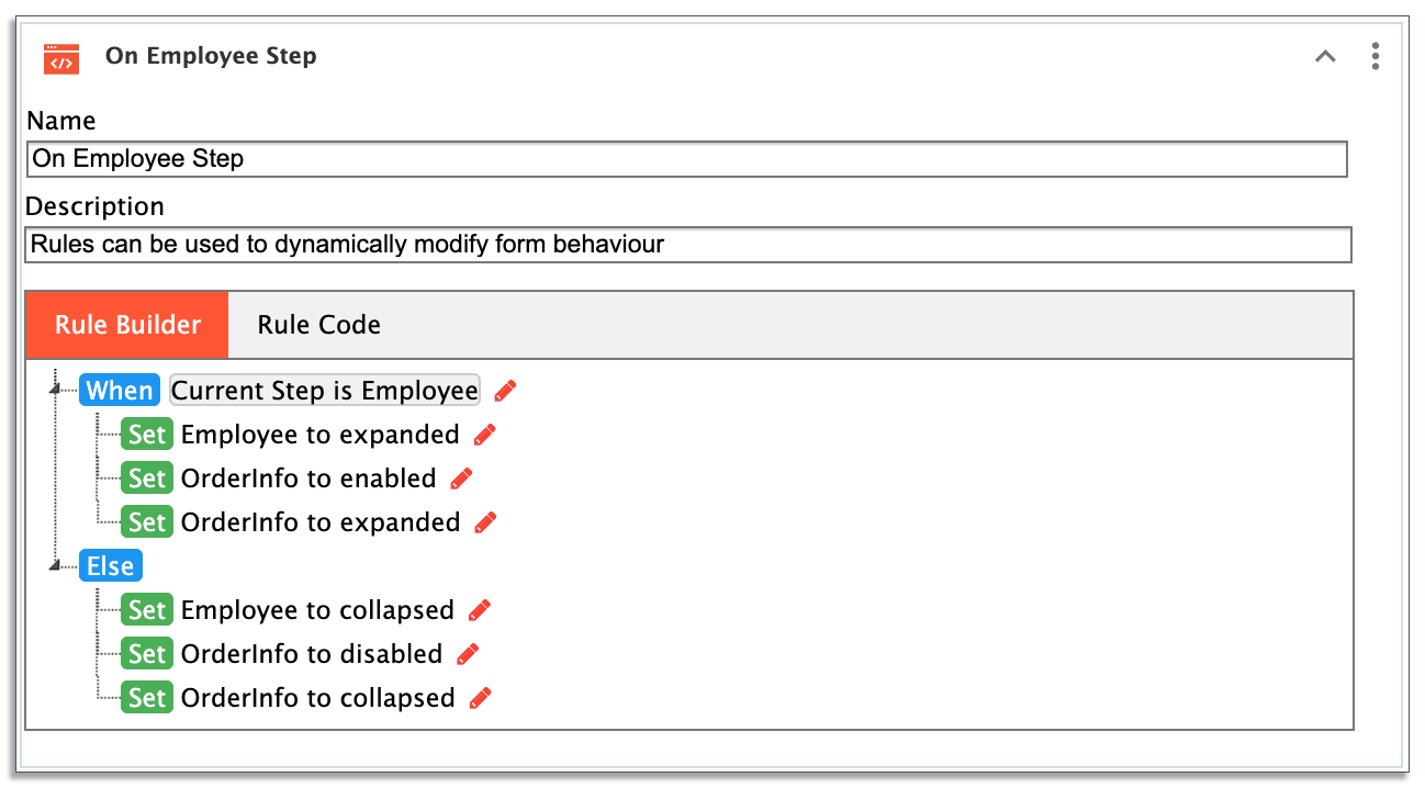 Setting up business rules on frevvo