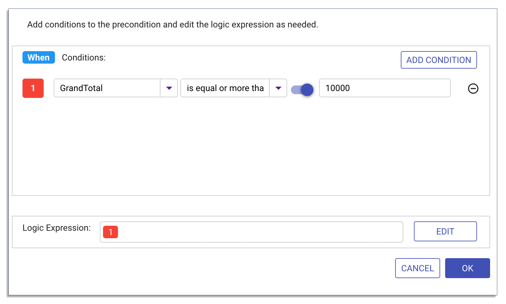 frevvo's rule builder