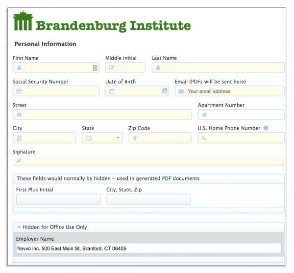 Employee onboarding form