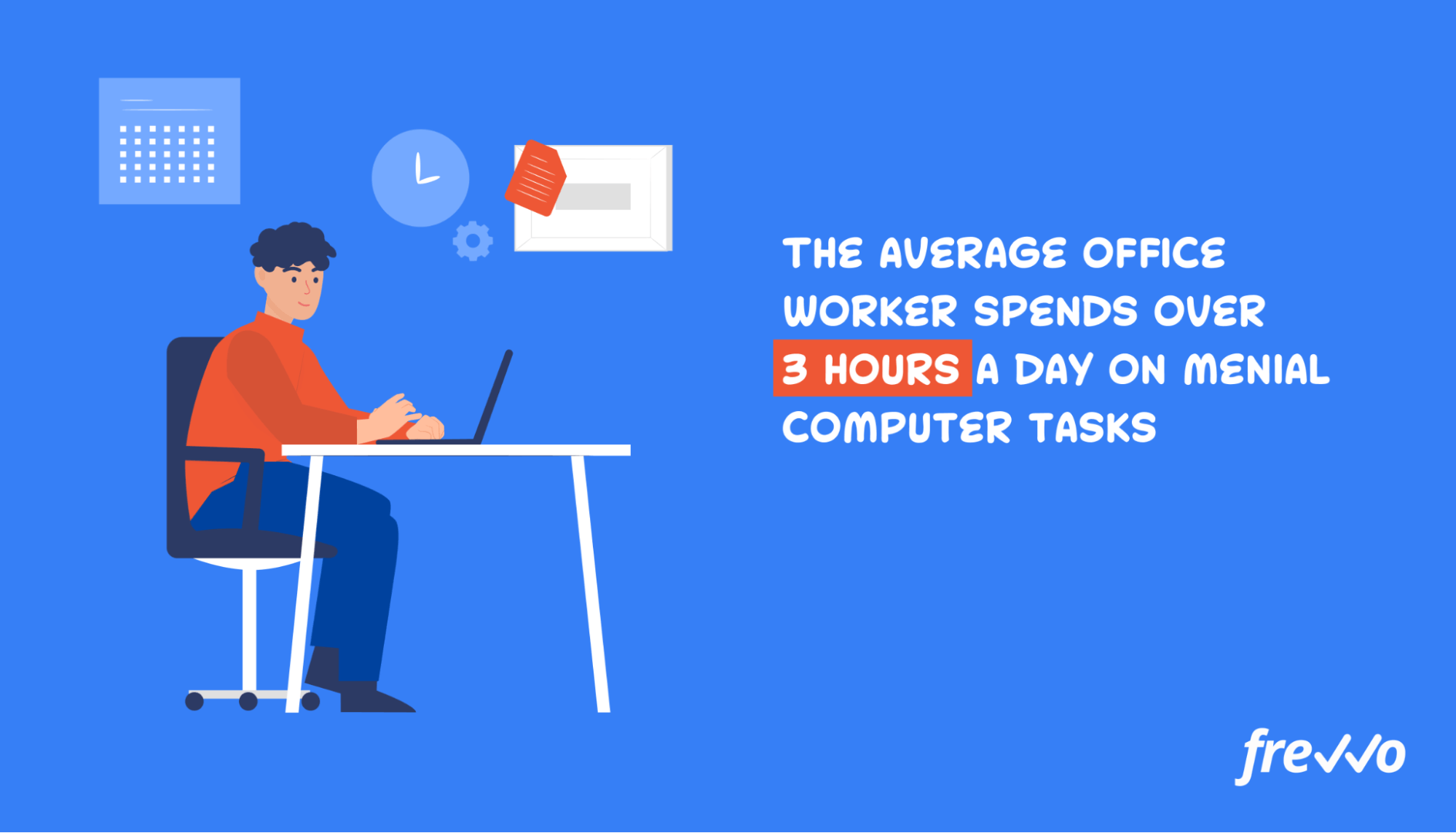 Average office hours wasted on menial tasks