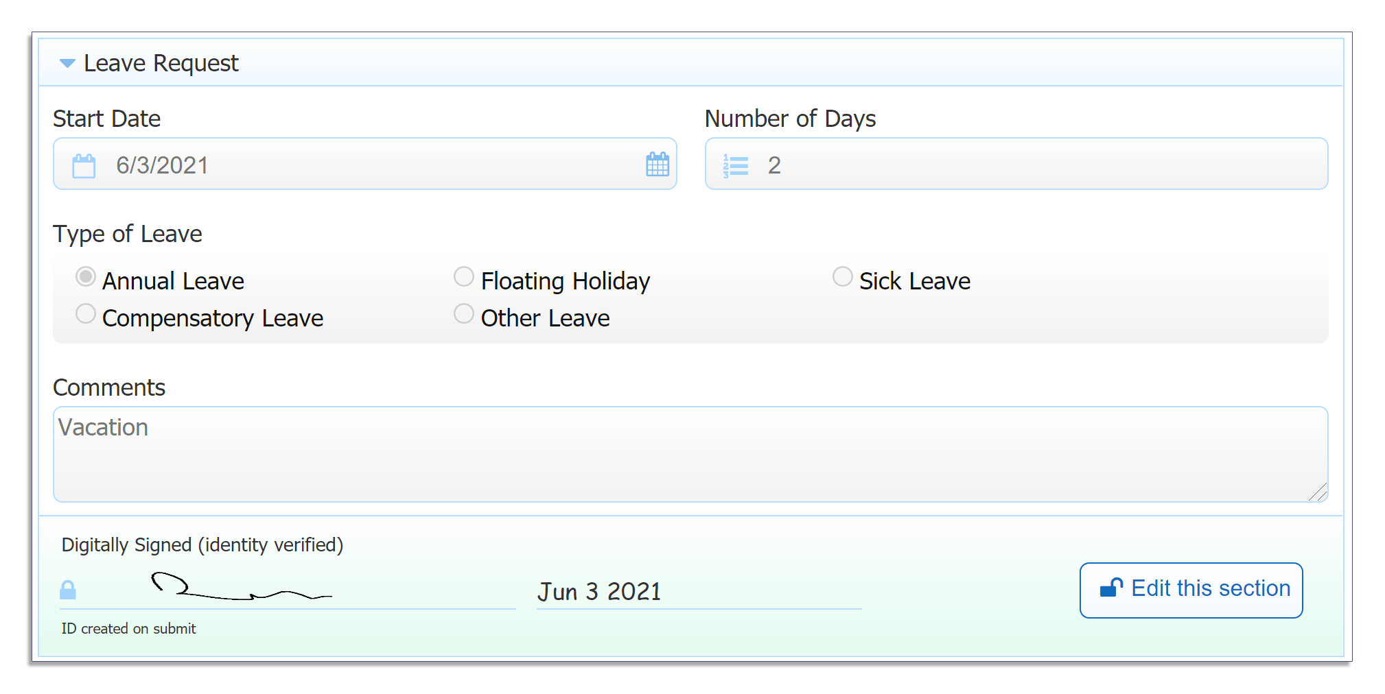 Adding a digital signature to a form using frevvo