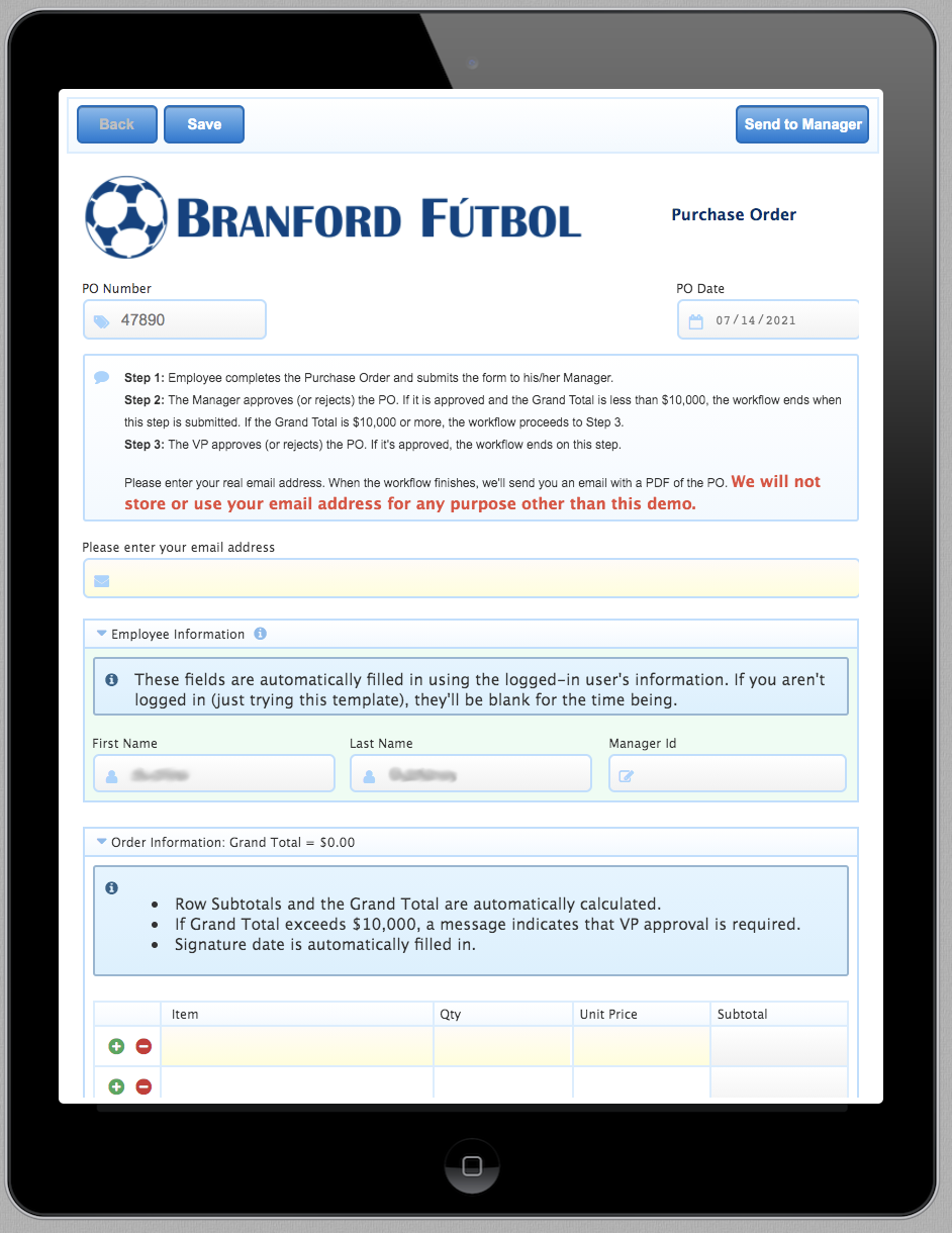 preview how your forms will look on different devices